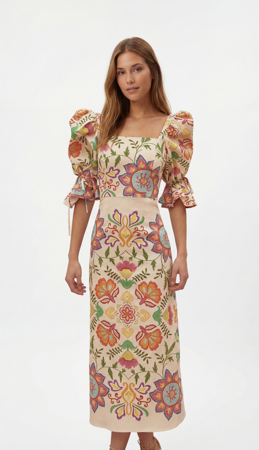 IQ Collection - Vestido Midi Chevalier