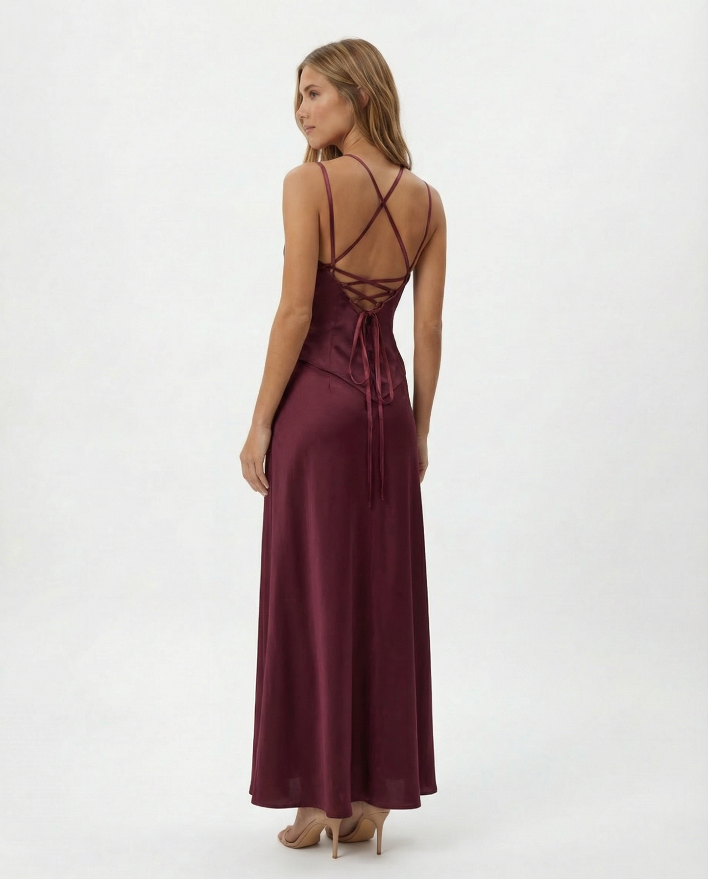 Belulila Vintage - Vestido Maxi Magenta