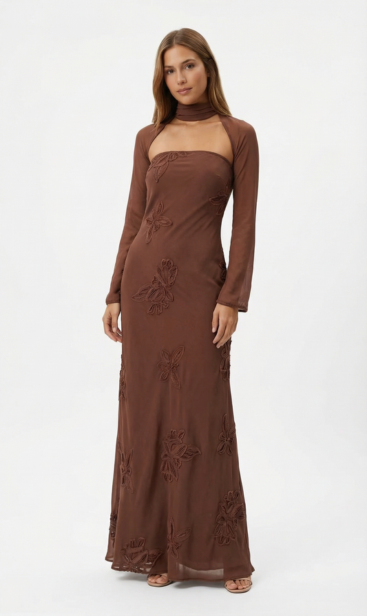 Baymo- Vestido Maxi Bark