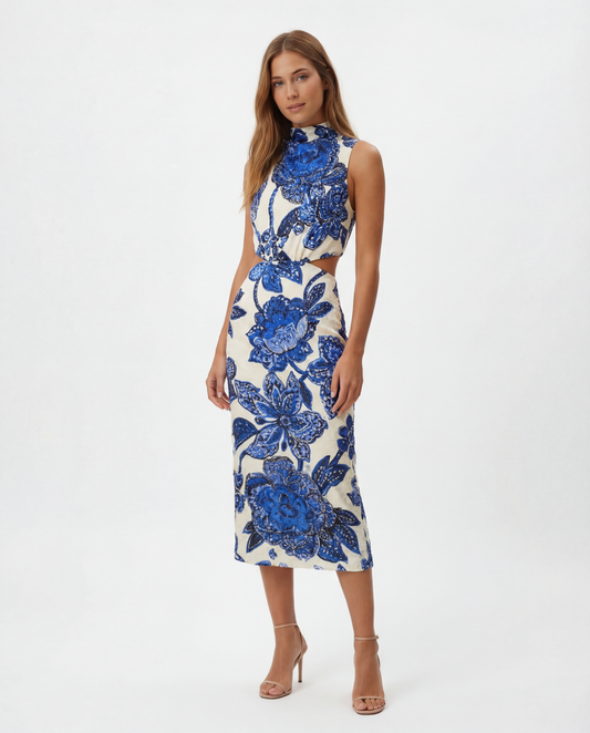 Johanna Ortiz- Vestido Midi Dropia pre-loved