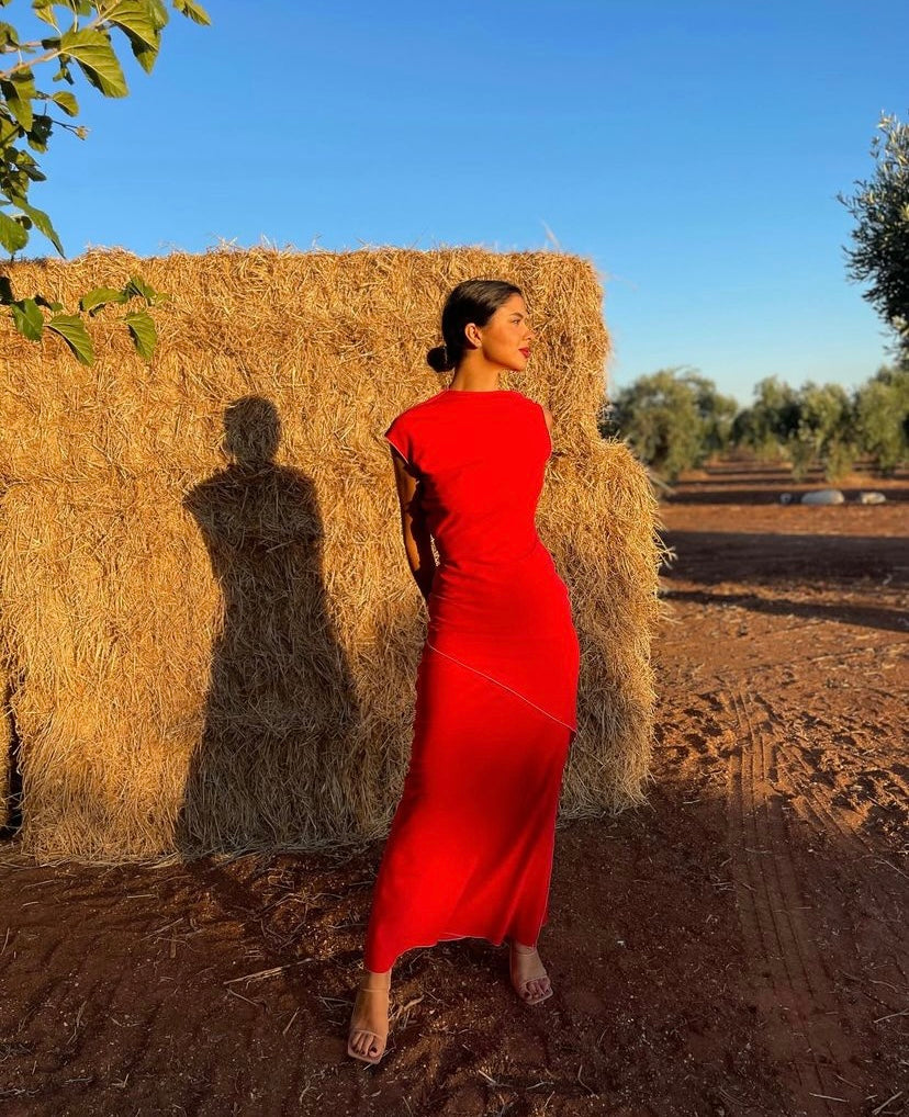 Redondo Brand- Vestido Maxi Carmín