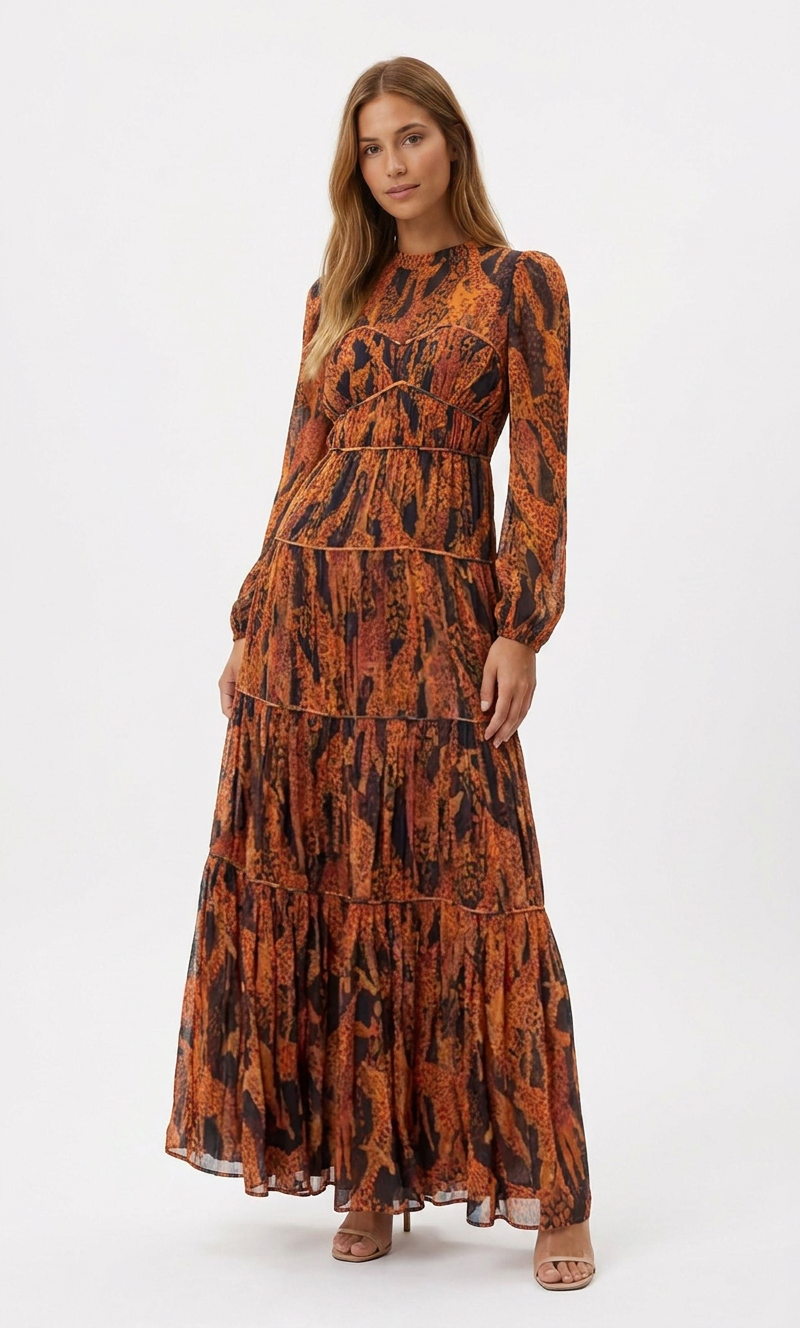 Farm Rio- Vestido Maxi Giraff pre-loved