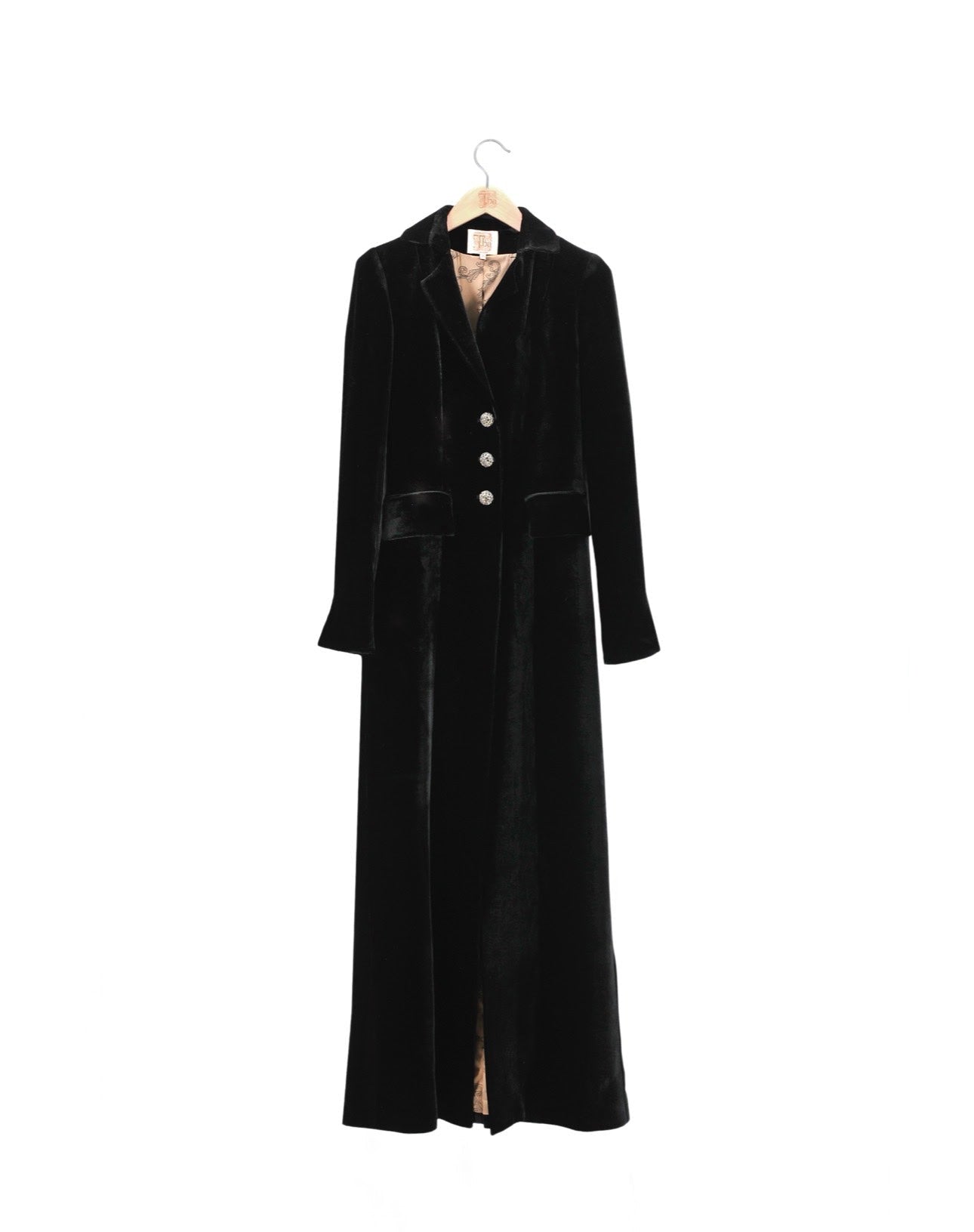 TBA - Abrigo terciopelo negro
