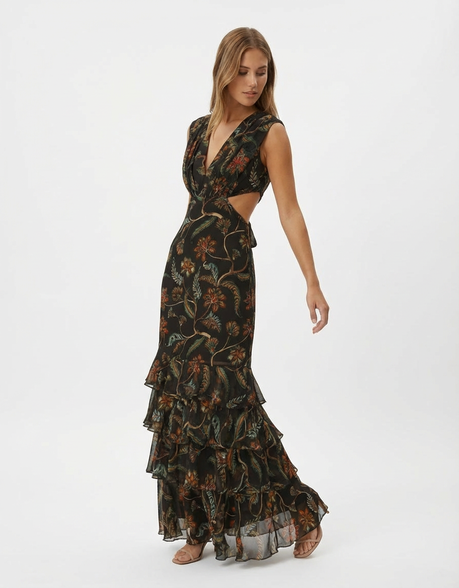 Johanna Ortiz- Vestido Maxi Alquia pre-loved