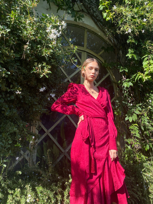 Mioh - Vestido Midi Burgundy